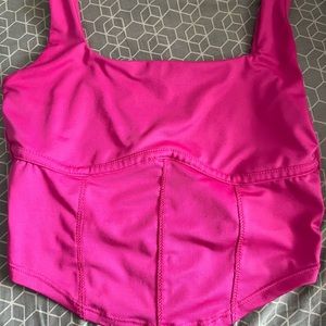 Hot pink tank crop top